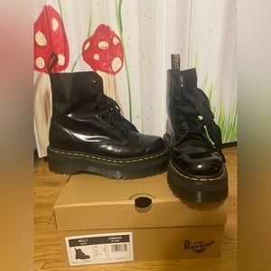 molly women’s leather platforms